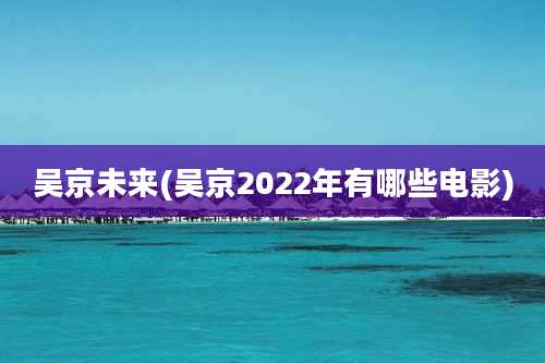吴京未来(吴京2022年有哪些电影)