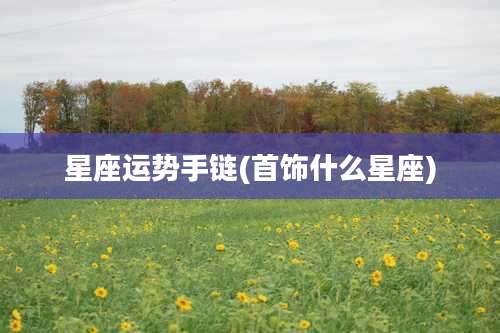 星座运势手链(首饰什么星座)