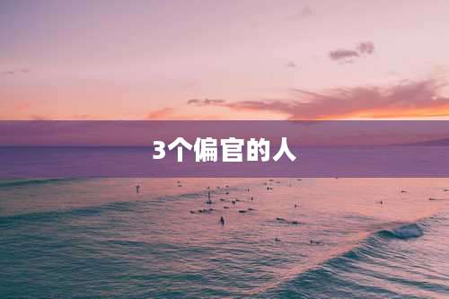 3个偏官的人