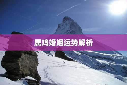 属鸡婚姻运势解析