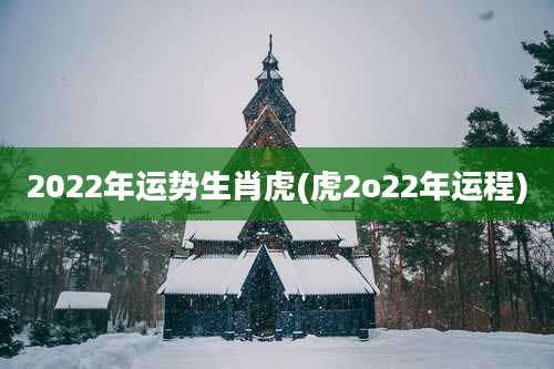 2022年运势生肖虎(虎2o22年运程)