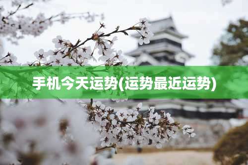 手机今天运势(运势最近运势)