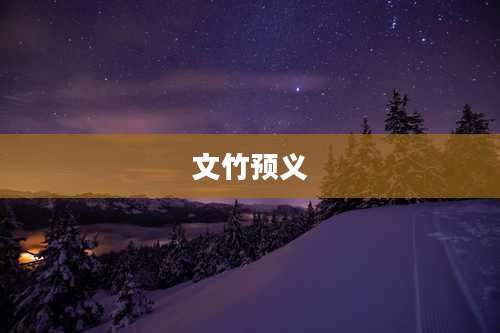 文竹预义