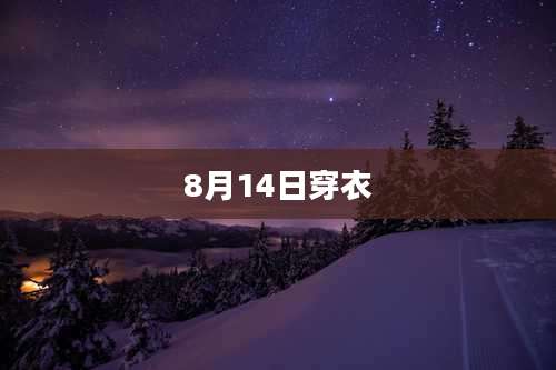 8月14日穿衣