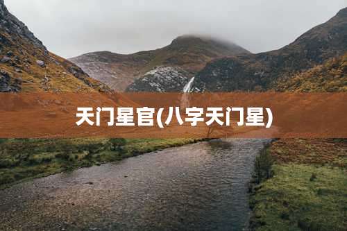 天门星官(八字天门星)