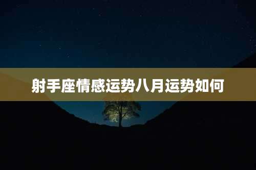 射手座情感运势八月运势如何