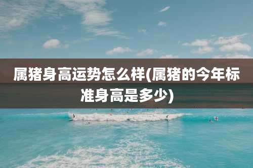 属猪身高运势怎么样(属猪的今年标准身高是多少)