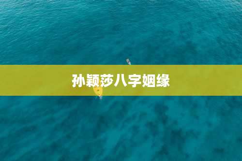 孙颖莎八字姻缘