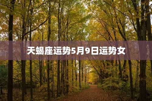 天蝎座运势5月9日运势女