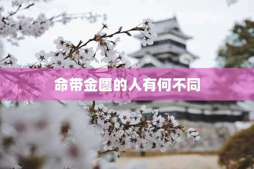 命带金匮的人有何不同