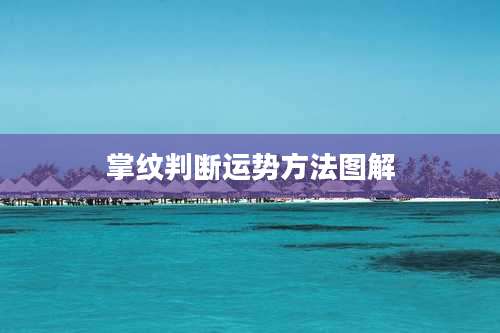 掌纹判断运势方法图解