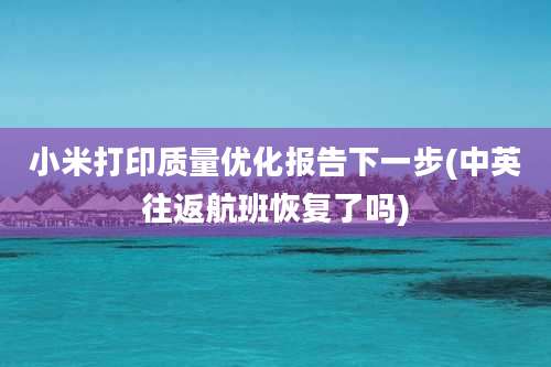 小米打印质量优化报告下一步(中英往返航班恢复了吗)