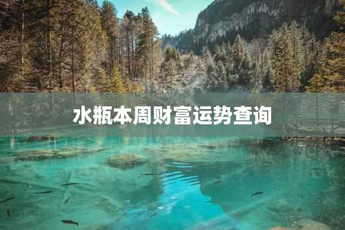 水瓶本周财富运势查询