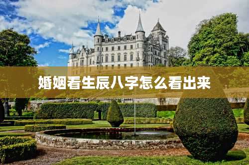 婚姻看生辰八字怎么看出来