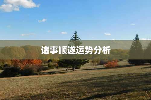 诸事顺遂运势分析