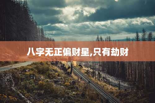 八字无正偏财星,只有劫财