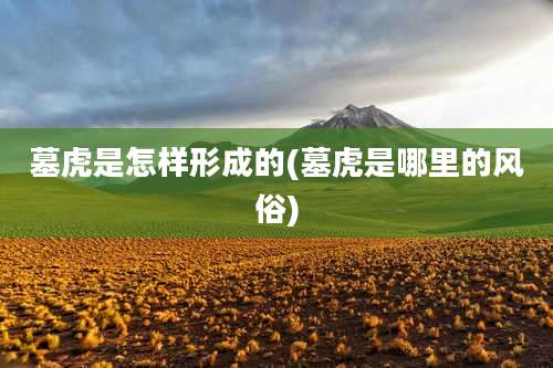 墓虎是怎样形成的(墓虎是哪里的风俗)