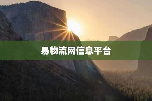 易物流网信息平台