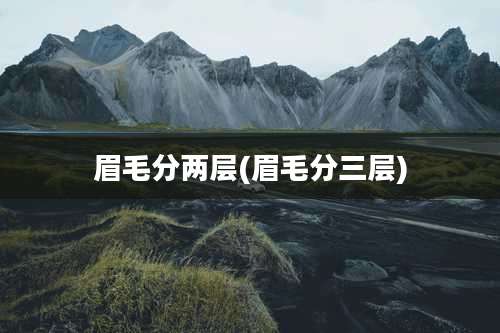 眉毛分两层(眉毛分三层)