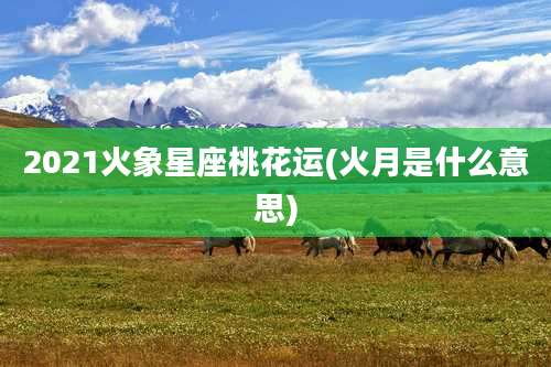 2021火象星座桃花运(火月是什么意思)