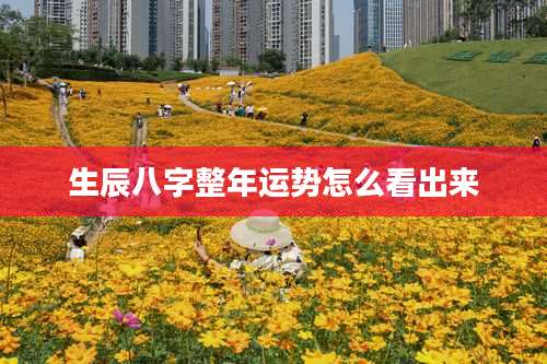 生辰八字整年运势怎么看出来
