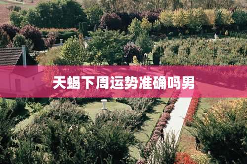 天蝎下周运势准确吗男