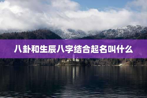 八卦和生辰八字结合起名叫什么