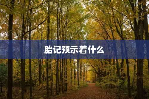 胎记预示着什么