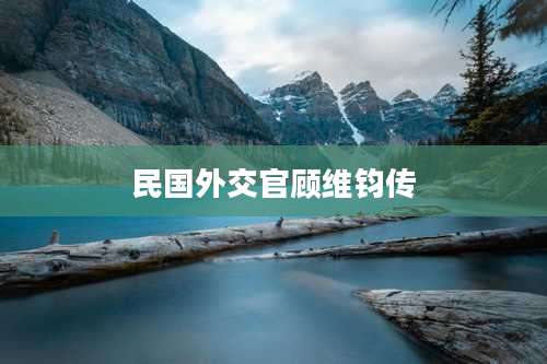 民国外交官顾维钧传