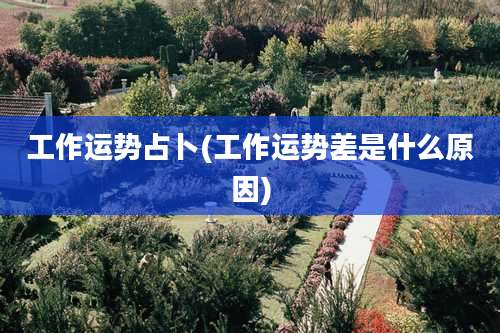 工作运势占卜(工作运势差是什么原因)