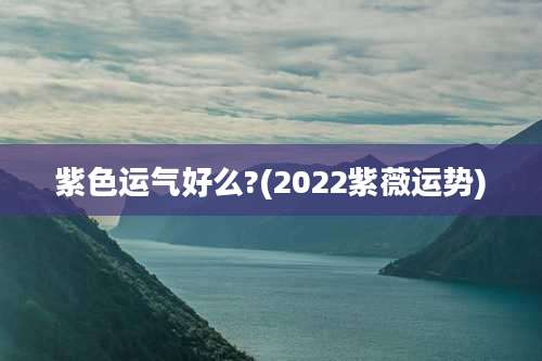紫色运气好么?(2022紫薇运势)
