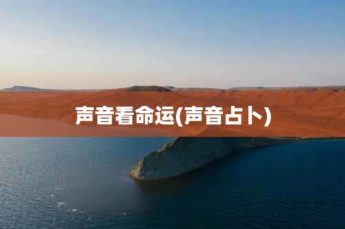 声音看命运(声音占卜)