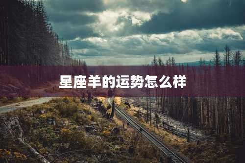 星座羊的运势怎么样