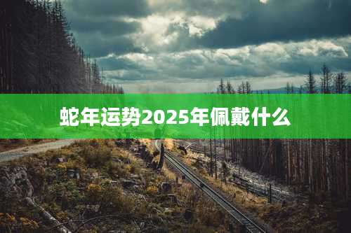 蛇年运势2025年佩戴什么