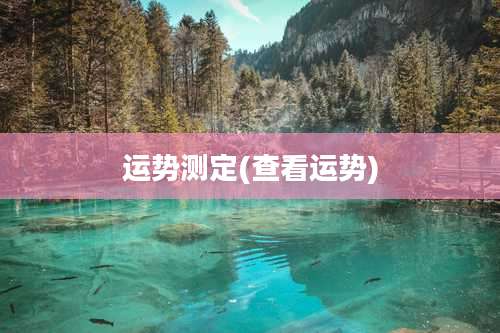 运势测定(查看运势)