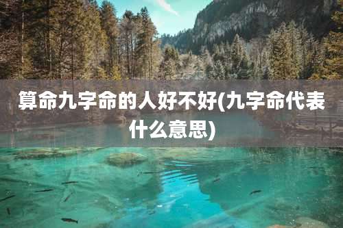 算命九字命的人好不好(九字命代表什么意思)