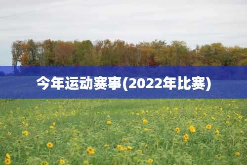 今年运动赛事(2022年比赛)