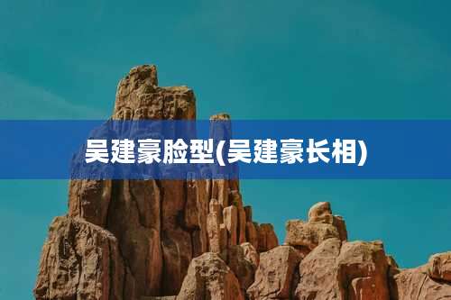 吴建豪脸型(吴建豪长相)