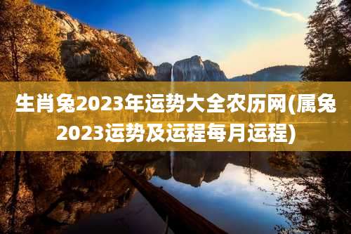 生肖兔2023年运势大全农历网(属兔2023运势及运程每月运程)