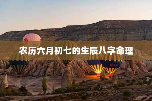 农历六月初七的生辰八字命理