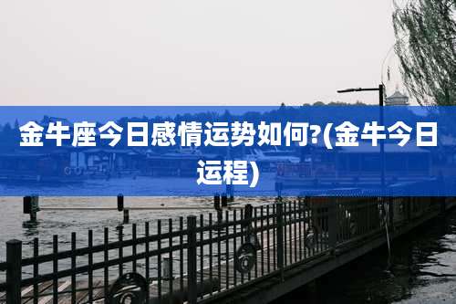 金牛座今日感情运势如何?(金牛今日运程)