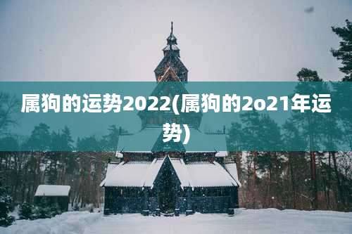 属狗的运势2022(属狗的2o21年运势)