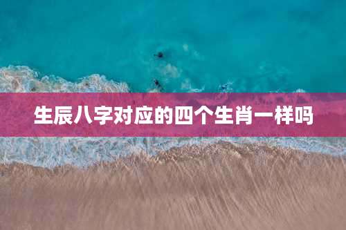 生辰八字对应的四个生肖一样吗