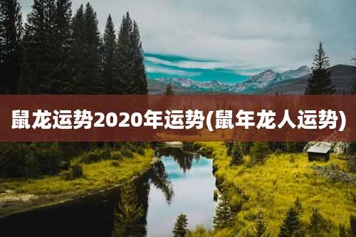 鼠龙运势2020年运势(鼠年龙人运势)