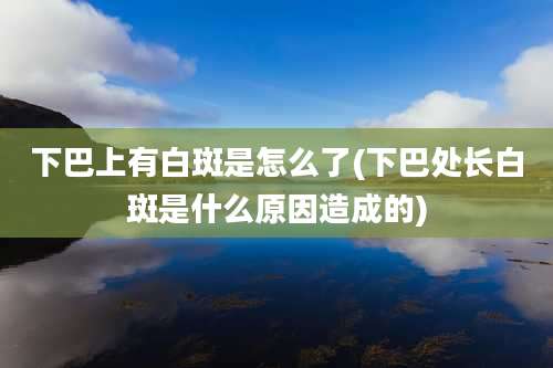 下巴上有白斑是怎么了(下巴处长白斑是什么原因造成的)