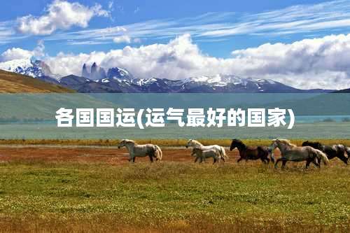 各国国运(运气最好的国家)