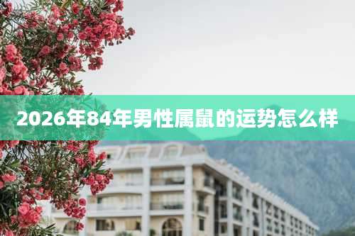 2026年84年男性属鼠的运势怎么样