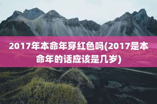 2017年本命年穿红色吗(2017是本命年的话应该是几岁)
